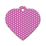 Cute Pretty Elegant Pattern Dog Tag Heart (One Sided)  Front