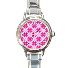 Cute Pretty Elegant Pattern Round Italian Charm Watch