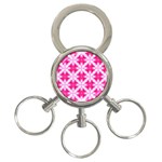 Cute Pretty Elegant Pattern 3-Ring Key Chain Front