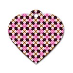 Cute Pretty Elegant Pattern Dog Tag Heart (One Sided)  Front