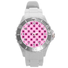 Cute Pretty Elegant Pattern Plastic Sport Watch (large)