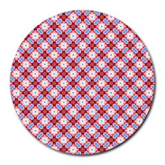 Cute Pretty Elegant Pattern 8  Mouse Pad (round)