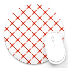 Cute Pretty Elegant Pattern 8  Mouse Pad (round)