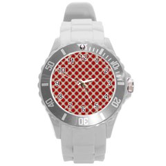 Cute Pretty Elegant Pattern Plastic Sport Watch (large)