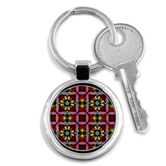 Cute Pretty Elegant Pattern Key Chain (round)