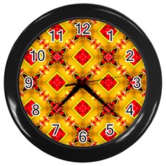 Cute Pretty Elegant Pattern Wall Clock (black)