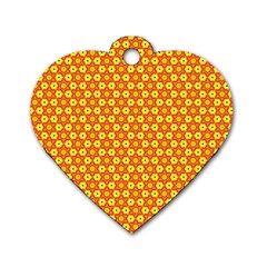 Cute Pretty Elegant Pattern Dog Tag Heart (one Sided) 