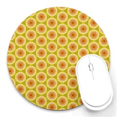 Cute Pretty Elegant Pattern 8  Mouse Pad (round) by GardenOfOphir