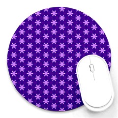 Cute Pretty Elegant Pattern 8  Mouse Pad (round)