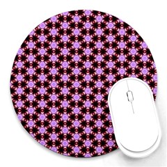 Cute Pretty Elegant Pattern 8  Mouse Pad (round)