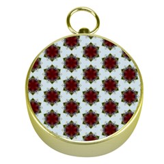 Cute Pretty Elegant Pattern Gold Compass by GardenOfOphir