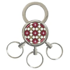 Cute Pretty Elegant Pattern 3-ring Key Chain by GardenOfOphir