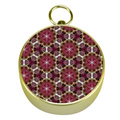 Cute Pretty Elegant Pattern Gold Compass by GardenOfOphir