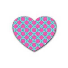 Cute Pretty Elegant Pattern Drink Coasters 4 Pack (heart) 