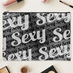 Sexy Text Typographic Pattern Cosmetic Bag (xxxl) by dflcprints