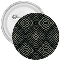 Geometric Futuristic Grunge Print 3  Button