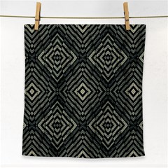 Geometric Futuristic Grunge Print Face Towel by dflcprints