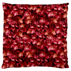 Warm Floral Collage Print Large Flano Cushion Case (one Side) by dflcprints