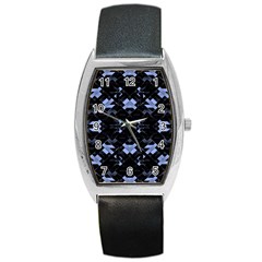 Futuristic Geometric Design Tonneau Leather Watch by dflcprints