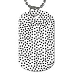 Black Polka Dots Dog Tag (Two-sided)  Front