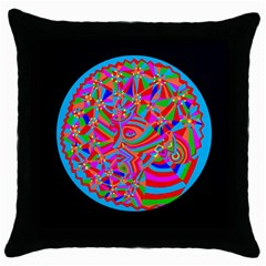 Magical Trance Black Throw Pillow Case