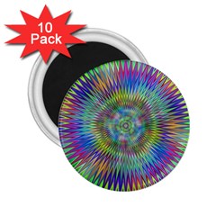 Hypnotic Star Burst Fractal 2 25  Button Magnet (10 Pack) by StuffOrSomething