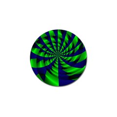 Green Blue Spiral Golf Ball Marker (4 Pack) by LalyLauraFLM