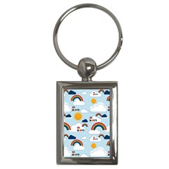 Be Happy Repeat Key Chain (rectangle) by Kathrinlegg