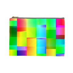 Colorful Gradient Shapes Cosmetic Bag (large) by LalyLauraFLM