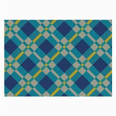 Squares And Stripes Pattern Glasses Cloth (large, Two Sides)