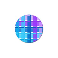 Blue & Purple Gingham Plaid Golf Ball Marker by StuffOrSomething