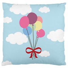 Balloons Large Cushion Case (two Sided)  by Kathrinlegg