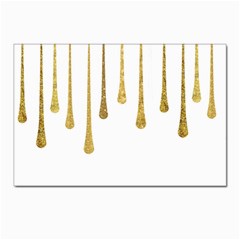 Gold Glitter Paint Postcards 5  X 7  (10 Pack) by Kathrinlegg