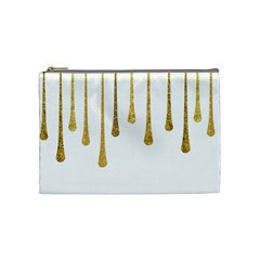 Gold Glitter Paint Cosmetic Bag (medium) by Kathrinlegg