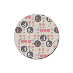 Love Birds Drink Coaster (round) by Kathrinlegg