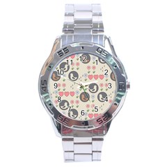 Love Birds Stainless Steel Watch by Kathrinlegg