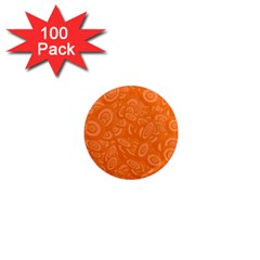 Orange Abstract 45s 1  Mini Button Magnet (100 Pack) by StuffOrSomething