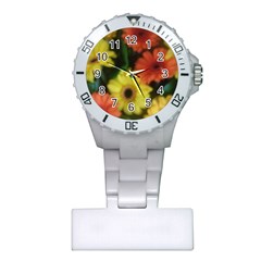 Orange Yellow Daisy Flowers Gerbera Nurses Watch by yoursparklingshop