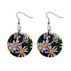 Yellow White Daisy Flowers Mini Button Earrings by yoursparklingshop