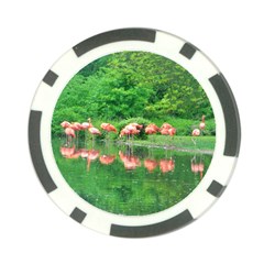 Flamingo Birds At Lake Poker Chip (10 Pack)