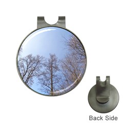 Large Trees In Sky Hat Clip With Golf Ball Marker