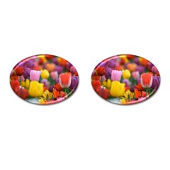 Flower Cufflinks (oval)