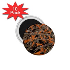 Intricate Abstract Print 1 75  Button Magnet (10 Pack)