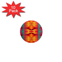 Colorful Tribal Texture 1  Mini Magnet (10 Pack) 