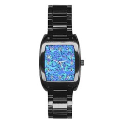 Blue Confetti Storm Stainless Steel Barrel Watch by KirstenStar