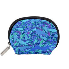 Blue Confetti Storm Accessory Pouch (small) by KirstenStar