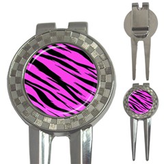 Pink Tiger Golf Pitchfork & Ball Marker by ArtistRoseanneJones