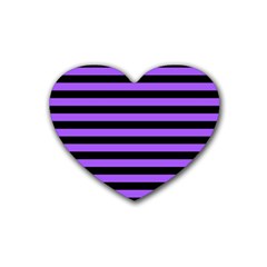 Purple Stripes Drink Coasters (heart)