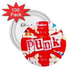 Punk Union Jack 2 25  Button (100 Pack)