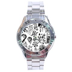 Scene Kid Sketches Stainless Steel Watch